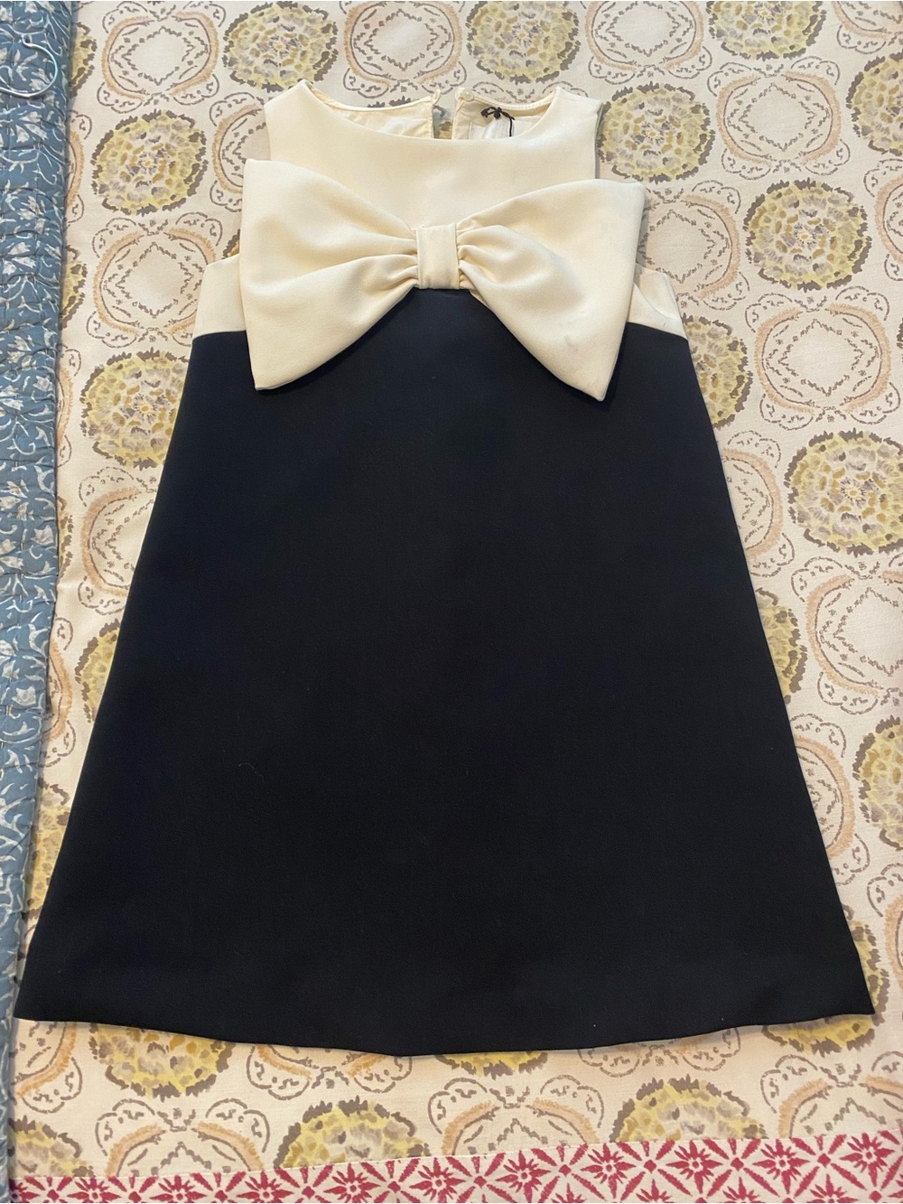 Zara Kids Black and Ivory Bow Dress
